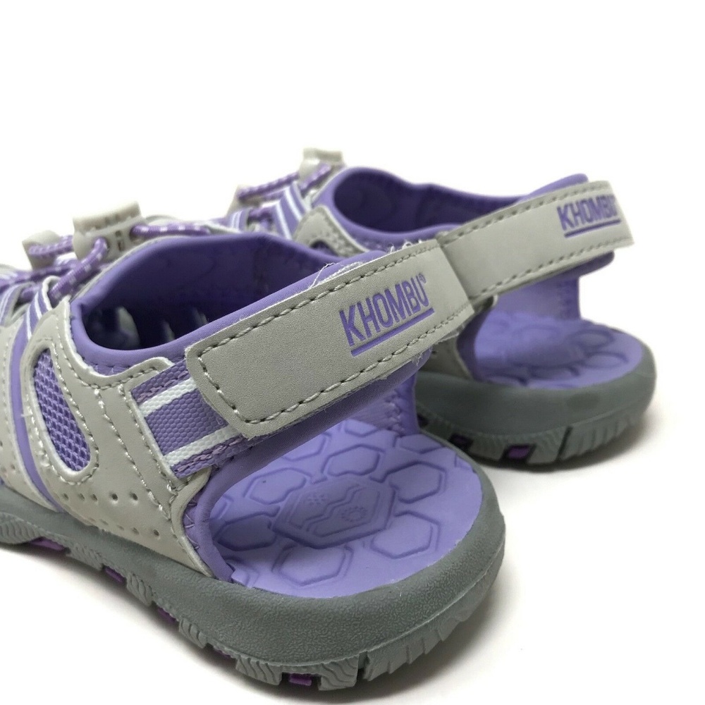 Khombu Kids Active Girls Purple Sandals A/K - Picture 4 of 5